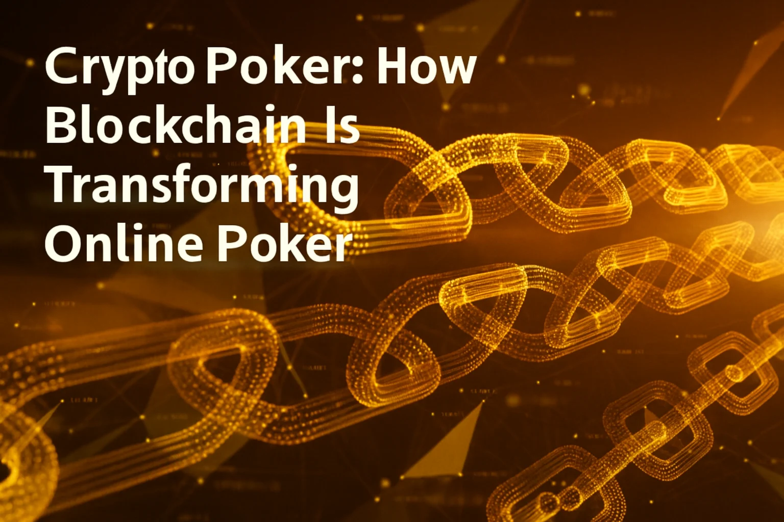 Crypto Poker: How Blockchain Is Transforming Online Poker