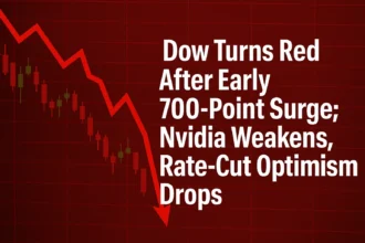 Dow Turns Red After Early 700-Point Surge as Nvidia Weakens and Rate-Cut Optimism Fades