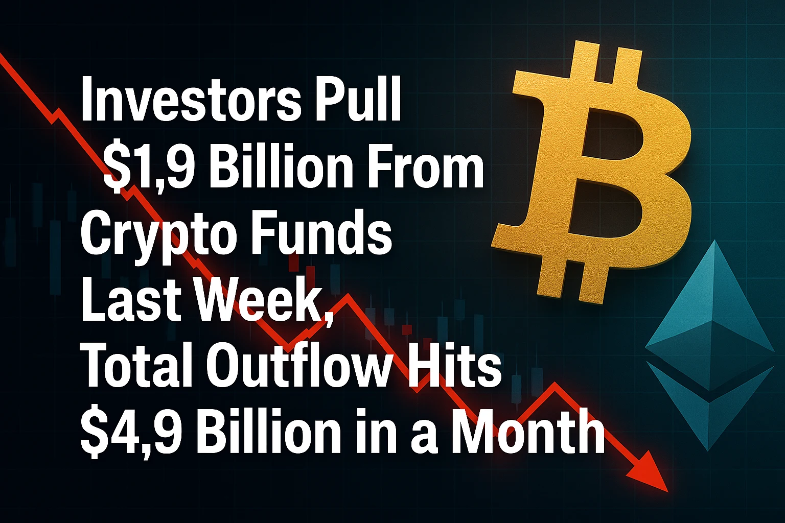 Investors Pull $1.9 Billion From Crypto Funds Last Week, Total Outflow Hits $4.9 Billion in a Month