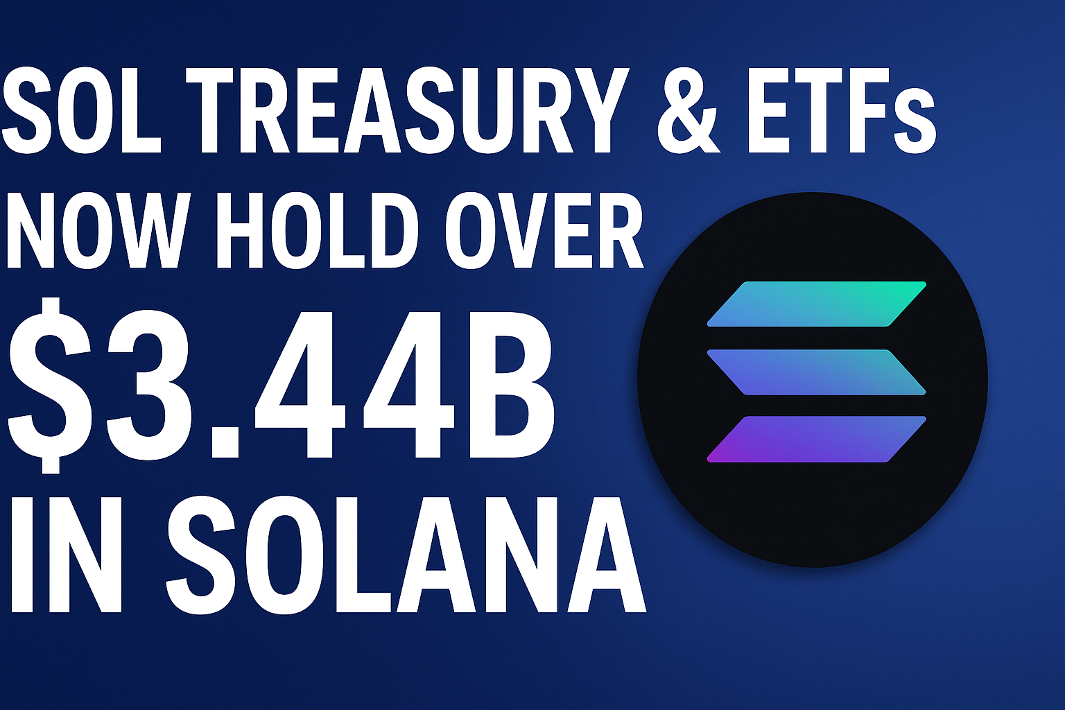 SOL Treasury companies and ETFs hold over million SOL, worth approximately $3.44 Billion