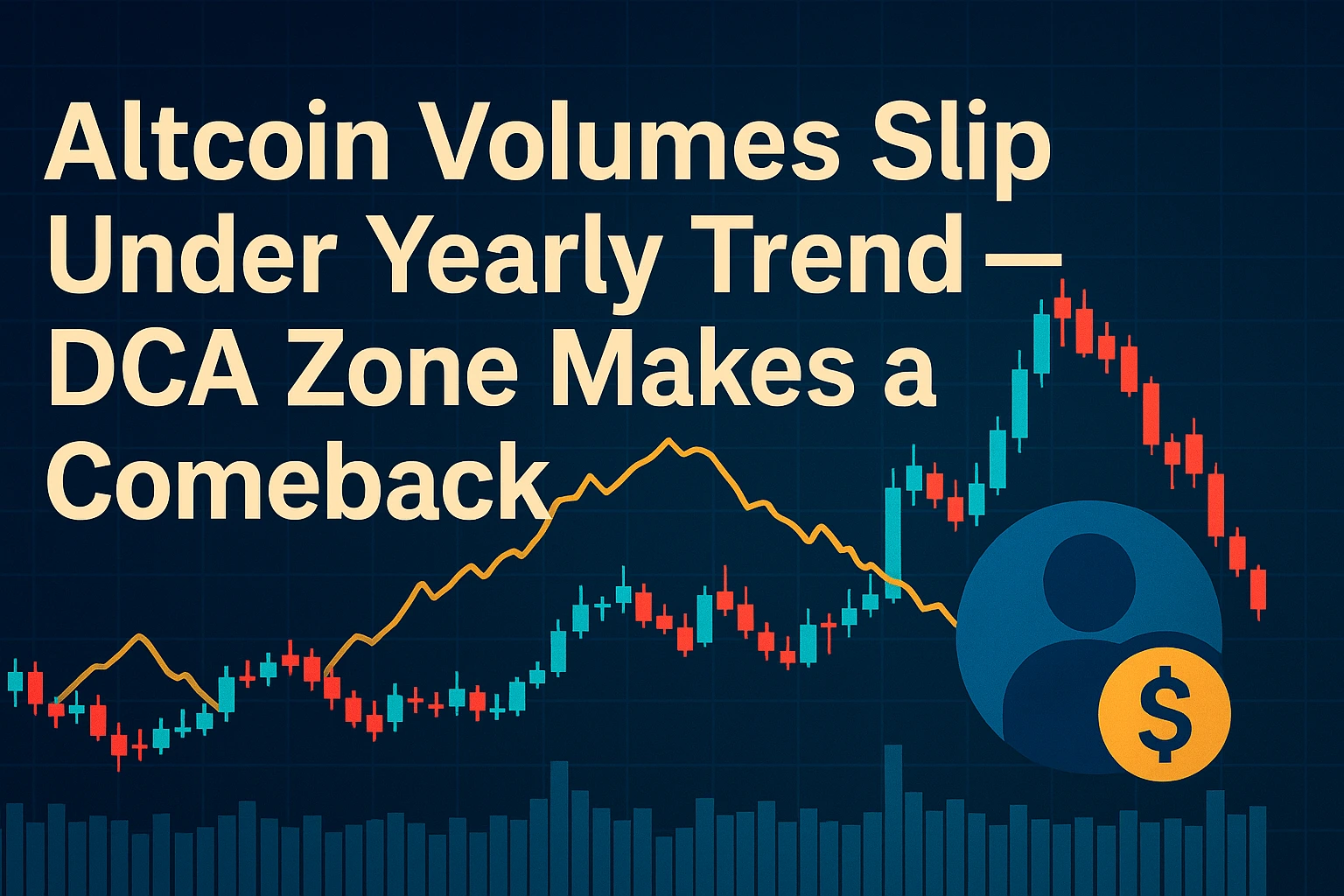 Altcoin Volumes Slip Under Yearly Trend — DCA Zone Makes a Comeback